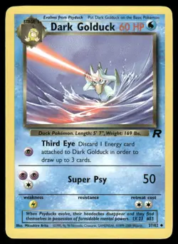 Pokemon Cards Dark Golduck 37/82 Team Rocket Uncommon NM - Image 1