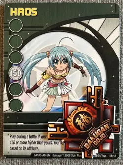 Bakugan Battle Brawlers Haos 🌟 Green Ability Card Runo Misaki 48/48 - Image 1