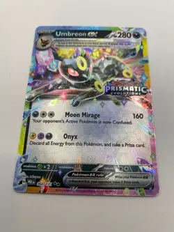 Pokemon TCG Prismatic Evolutions Umbreon EX Stamped Promo Card 060/131 - Image 1