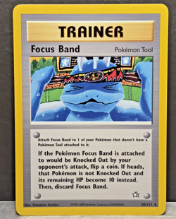 Focus Band 86/111 Neo Genesis Regular Rare Trainer Pokemon Card TCG WoTC NM - Image 1