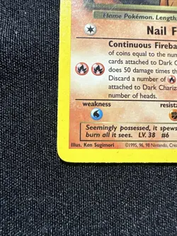 Pokemon TCG WOTC Dark Charizard TCG Non-Holo Rare Card 21/82 Vintage MP - Image 3