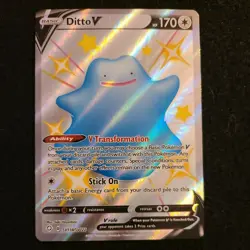 Pokemon Card Ditto V SV118/SV122 Full Art Holo Foil Shining Fates Rare MINT!!! - Image 1