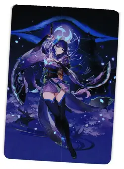 RAIDEN SHOGUN GENSHIN IMPACT Custom Art Goddess Story Anime Card - Image 1