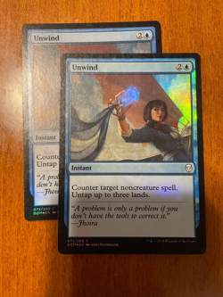 Unwind x2 FOIL Dominaria Pack Fresh Never Played FREE SHIPPING - Image 1
