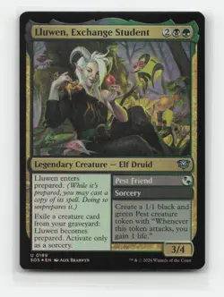 Lluwen, Exchange Student 199 FOIL SOS Secrets of Strixhaven Magic MTG NM - Image 1