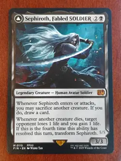 MTG Sephiroth, Fabled SOLDIER - Final Fantasy (FIN) Normal #115 Near Mint - Image 1