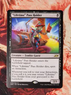 "Lifetime" Pass Holder Unfinity Magic Gathering MTG UNF - Image 1