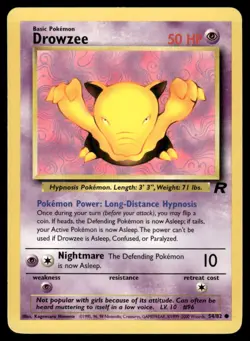Pokemon Cards Drowzee 54/82 Team Rocket Common NM - Image 1