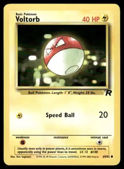 Pokemon Cards Voltorb 69/82 Team Rocket Common NM - Image 1