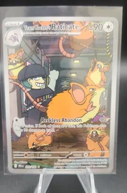 2025 Pokemon Team Rocket's Raticate 202/182 Sv10: Destined Rivals Holo - Image 1