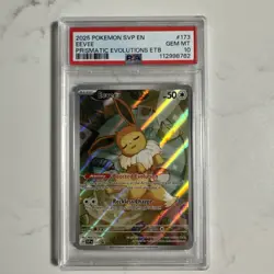2025 POKEMON SVP EN-SV BLACK STAR PROMO #173 EEVEE PSA 10 - Image 1