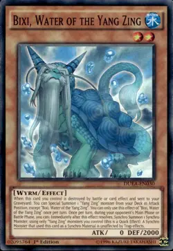 BIXI, WATER OF THE YANG ZING DUEA-EN030 SUPER RARE 1ST ED YuGiOh - Image 1