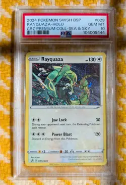 2024 Pokemon SWSH BSP #029 Rayquaza-Holo CRZ Premium -Sea & Sky PSA 10 Gem Mint - Image 1