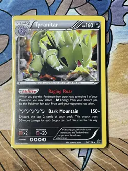 Pokemon *SEALED* Tyranitar 56/124 Cosmos Holo Rare XY Fates Collide TCG - Image 1