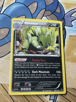 Pokemon *SEALED* Tyranitar 56/124 Cosmos Holo Rare XY Fates Collide TCG - Image 2