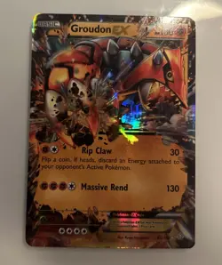 Pokemon Groudon EX Full Art Holo Ultra Rare XY Primal Clash 85/160 180HP English - Image 1