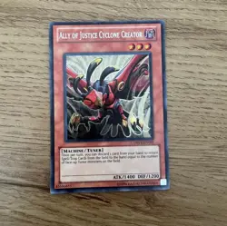 Yugioh Ally of Justice Cyclone Creator DREV Secret Rare Unl Ed MP - Image 1