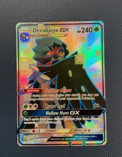 Decidueye GX SV47/SV94 Hidden Fates NM Shiny Pokemon TCG - Image 1