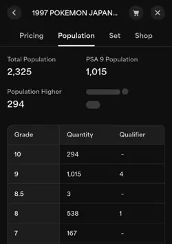 1997 POKEMON FOSSIL #132 DITTO-HOLO JAPANESE PSA 9OC POP 4 - Image 3