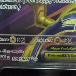 Mega Skarmory EX 106/088 Foil Basic 260 HP 220 Attack POR Pokemon TCG EN - Image 3