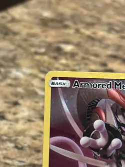 Pokemon Armored Mewtwo Promo Holo SM228 English Heavy Play - Image 3
