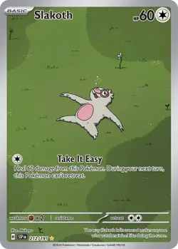 Slakoth 212/191 Pokemon Surging Sparks Illustration Rare Full Art Holo - Image 2