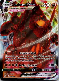 Coalossal VMAX 099/185 Holo VMAX Rare Vivid Voltage Pokemon Near Mint - Image 1