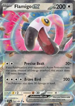 Flamigo Ex 160/191 Double Rare Holo Pokemon Surging Sparks NM - Image 1