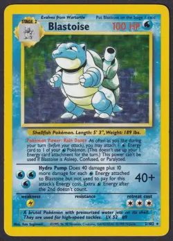Pokemon Blastoise 2/102 Holo Base Set - Image 1
