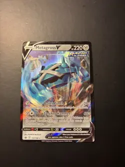 Metagross V 112/198 Holo Rare V Chilling Reign Pokemon NM - Image 1