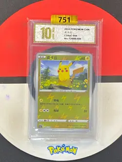 Pikachu CS4aC 044/132 Pokemon Simplified Chinese Reverse Nine Colors Grade10 - Image 1