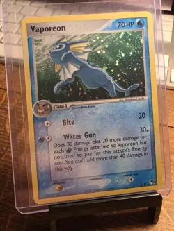 Pokemon TCG - Vaporeon 6/17 Holo Rare POP Series Promos 3 - Damaged Crease - Image 1