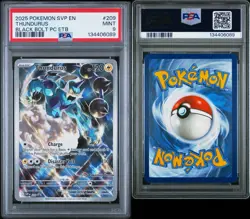 2025 POKEMON BLACK STAR PROMO 209 THUNDURUS BLACK BOLT POKEMON CENTER PSA 9 - Image 1