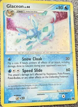 Pokemon Glaceon Majestic Dawn Holo Rare 5/100 80 HP Stage 1 English - Image 1