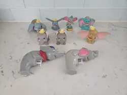 Vintage Lot Of 9 Disney Dumbo The Elephant Figures - Image 1