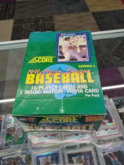 1991 Score Series 1 Wax Box Baseball, 36 Sealed Packs - Image 4