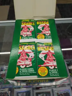 1991 Score Series 1 Wax Box Baseball, 36 Sealed Packs - Image 5