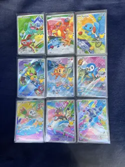 Pokemon First Partner Illustration Collection Series 1 Full Set Of 9 Pack Fresh - Image 1