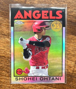 2021 Topps Chrome #86BC-9 Shohei Ohtani 1986 Topps Baseball 35th Anniversary - Image 1