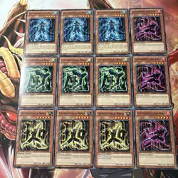 Yugioh! Rustungs-Ninja Set - Wasser, Erd, Flammen, Luft - 12 Karten 1. Auflage - Image 1