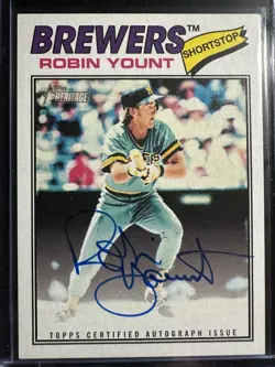 2026 Topps Heritage - Real One Autographs Robin Yount #ROA-RY (AU) - Image 1