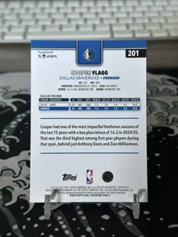 Topps 2025-26 NBA cooper Flagg #201 Rookie Season Tip Off MINT 💎 - Image 2