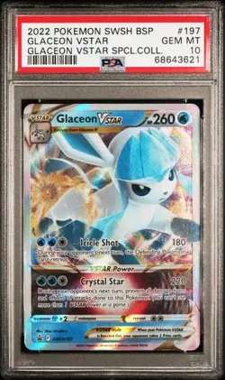 2022 Pokemon TCG SWSH - Glaceon VSTAR Spec. Coll. SWSH197 BSP - PSA 10 MINT - Image 1