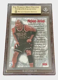 1995-96 Fleer Metal Nuts & Bolts Michael Jordan #212 BGS 9.5 GEM MINT - Image 2