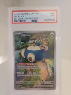 Pokemon Scarlet And Violet 151 Snorlax Etb Promo Psa Mint 9 - Image 2