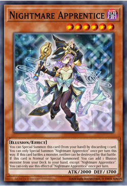 Yugioh! Nightmare Apprentice MP25-EN004 2025 Mega-Pack STARLIGHT Rare - Image 1