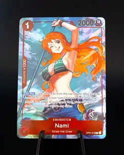 Nami OP01 Alt Art PROXY CARD- ENGLISH- High Quality Texture - Image 1