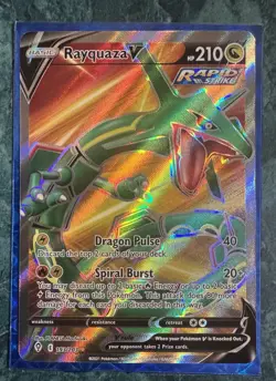 POKEMON EVOLVING SKIES FULL ART DRAGONITE LEAFEON RAYQUAZA V FS MEW V CARD LOT ! - Image 4