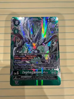 Digimon Card Zephagamon ACE Foil - BT20-101 NM - Digimon - Vintage Trading Card - Image 1