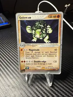 Golem EX 91/97 EX Dragon Holo Ultra Rare E Series Pokemon Card DMG - Image 1